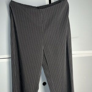 Ladies striped wide leg trousers